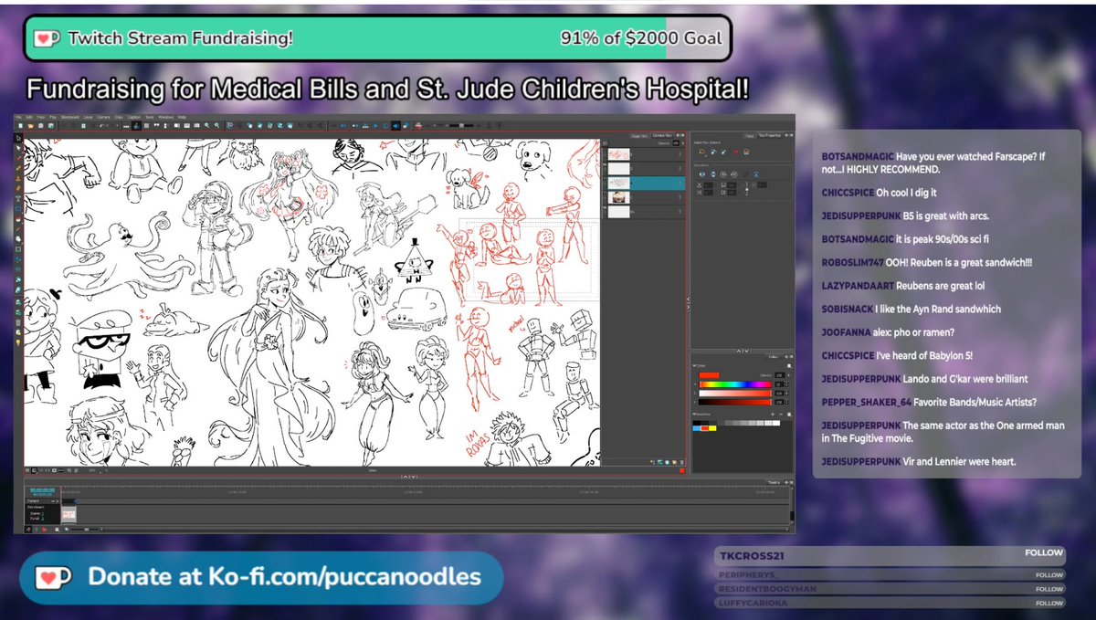 drawing requests on stream ^^ we're still going! 