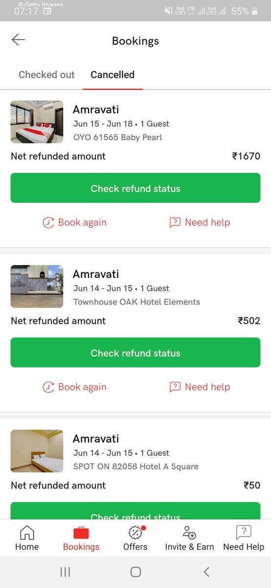 the24ashish's tweet photo. @oyorooms these are bookings which I have had to cancelled just 2 day before my arrival, and they have provided me an option which approx 4 times expensive to my previous booking, What should I do in this case? https://t.co/YTt8Mt0kzD