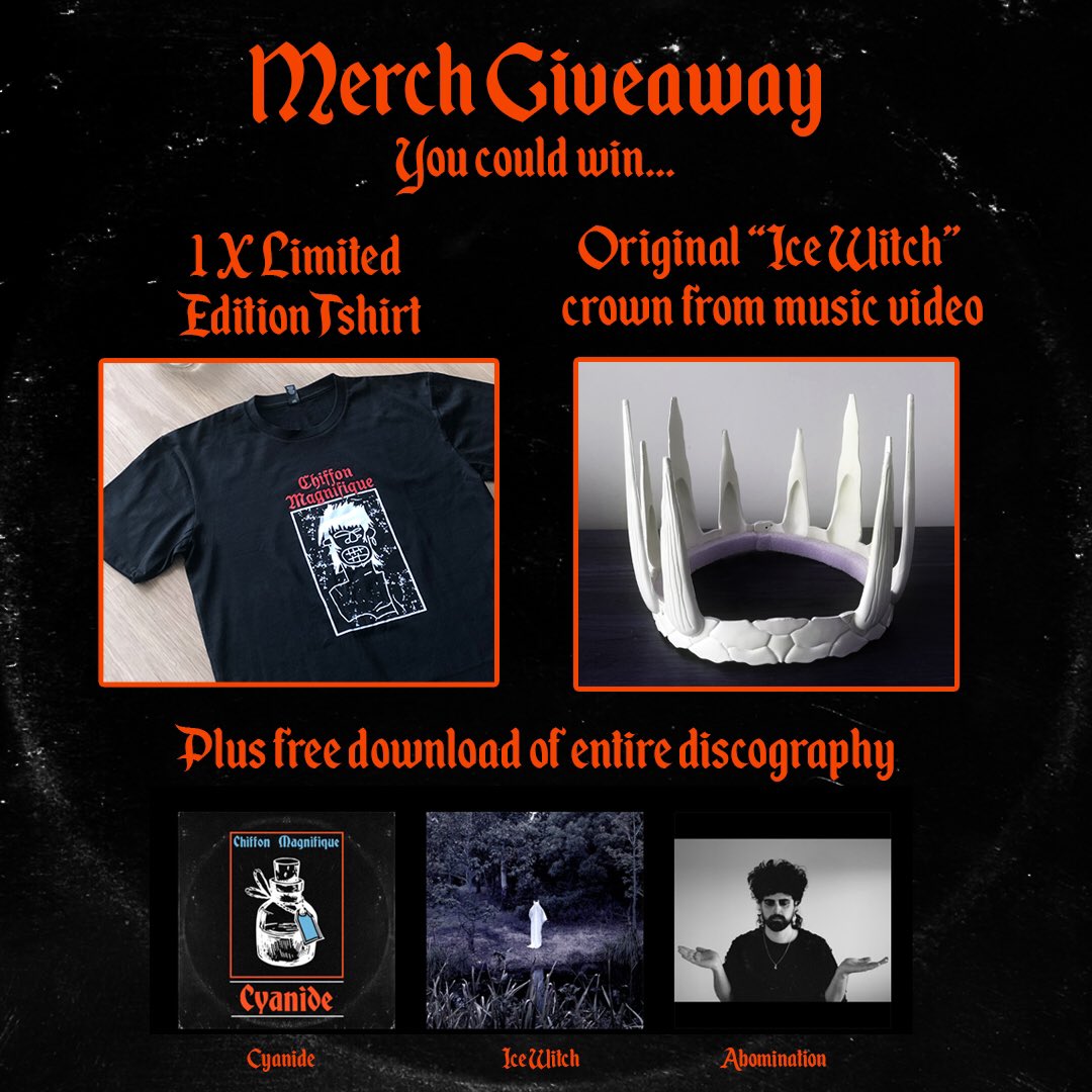 ☠️ CYANIDE Merch Giveaway Competion ☠️Thanks so much for your support on Cyanide so far. It really means so much!
We’ve been seeing a lot of you helping us out by adding our song to their own playlists on various streaming services - if you do, go into the draw to win all this!
