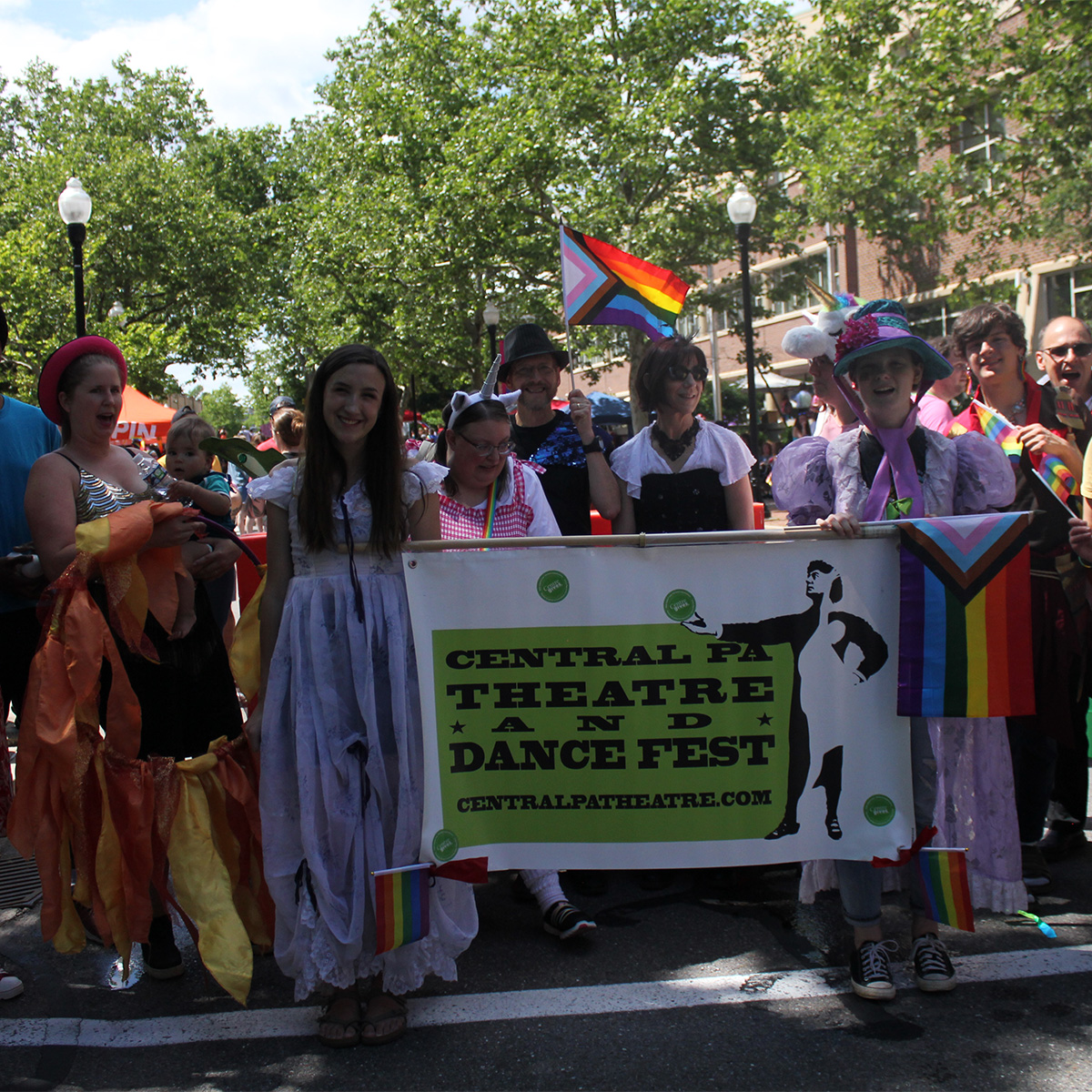 fest_central's tweet photo. Thank You to Sock and Buskin Theatre, Vandance inc, Adam Swartz Puppets, Capvara the Clown, Tempest Productions, Central PA Theatre Fest, and everyone who helped and walked with us at pride! Hope to see you in two weeks for Theater and Dance fest! https://t.co/Itx3Wxsgex