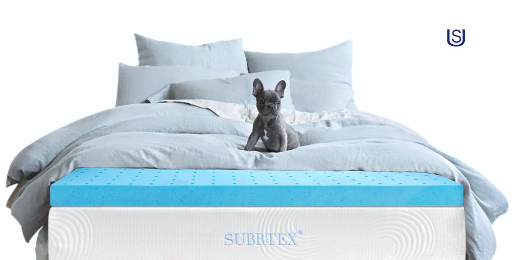 subrtex's tweet photo. This little guy isn’t planning on moving any time soon 🐾 He loves this cozy bed too 🐶 #subrtex #mattress https://t.co/hzoOKXte9G