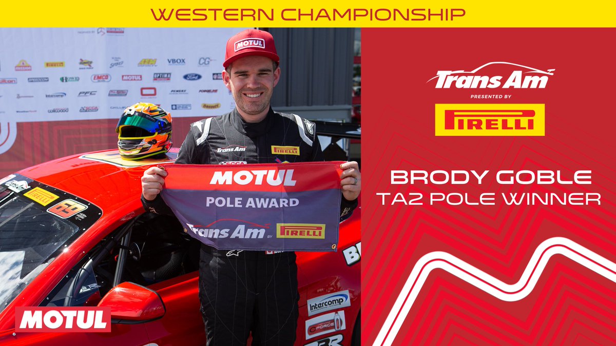 GoTransAm's tweet photo. SERIES NEWS: Newcomers @BrodyGoble and #GregAnthony Top Practice and Qualifying at @RidgeMP in First-Career Trans Am Starts. Read more ↘️ https://t.co/6DBUsJJJtn https://t.co/oIgWLhSIXa
