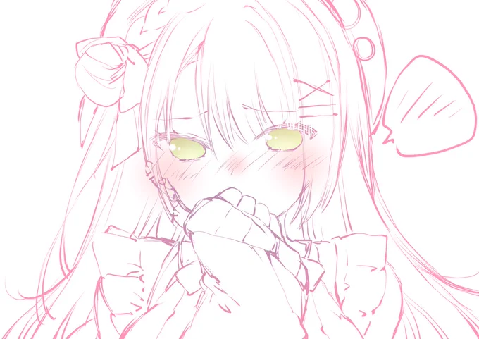 トワ様照れ 構図ラフ #TOWART 