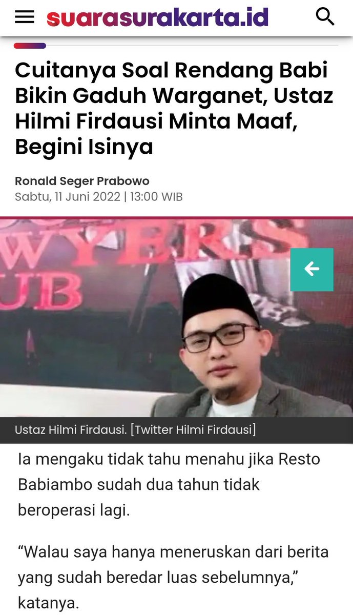 sahaL_AS's tweet photo. Bermula dari twit goblok ⁦@Hilmi28⁩, ustad asal Nganjuk Jatim. Lalu muncullah perlombaan politisasi kegoblokan tsb. https://t.co/YNiAw18Eg8