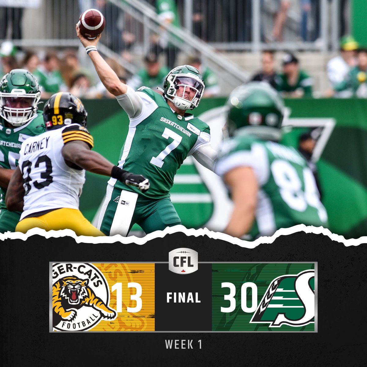 CFL's tweet photo. Lots to smile about for those in Regina after ANOTHER crazy finish!

#CFLGameday | @sskroughriders https://t.co/3vwt4etNUu