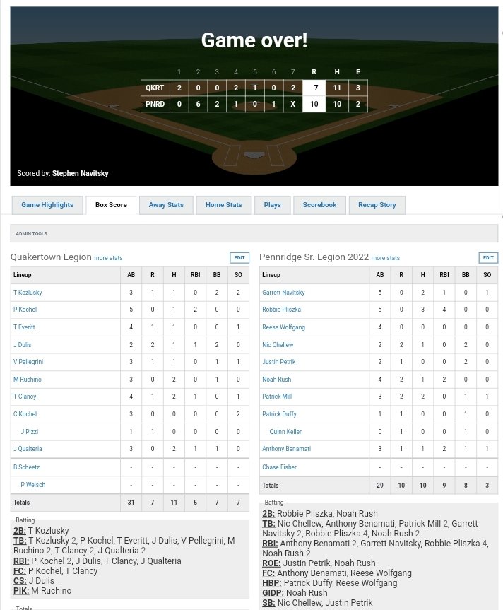 Pennridge Legion Baseball tweet media