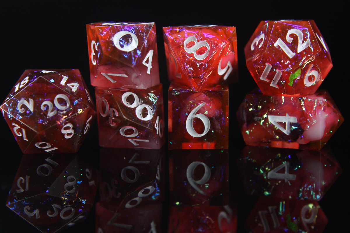 Horse Head Nebula Inspired Set 😋

#dnddice #dicemaker #handmadedice #dungeonsanddragons #ttrpg #dnd5e