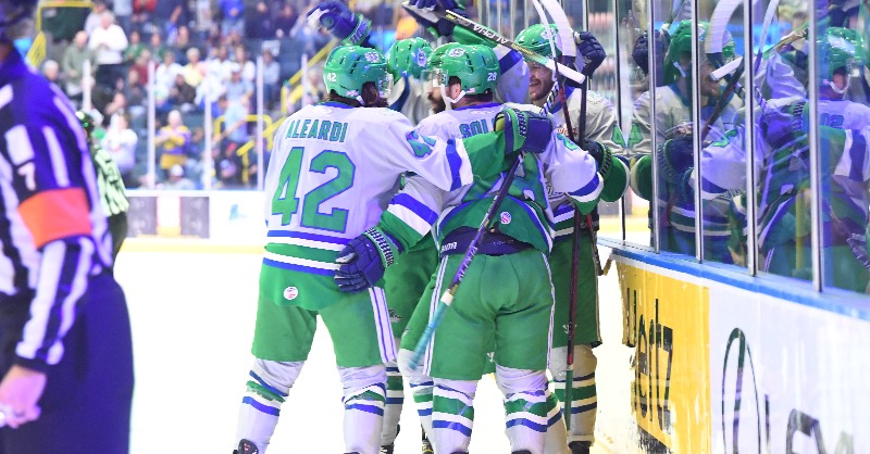 FL_Everblades's tweet photo. It's time to relive the second Kelly Cup in Everblades history thanks to @GreatClips!