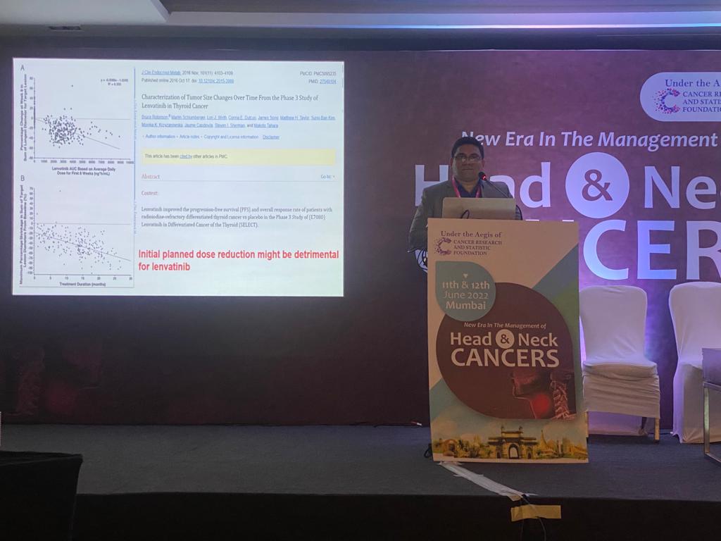 Radioiodine refractory thyroid Cancer. Lenvatinib exposure in the initial weeks determines outcomes. Hence it is better to start with 24 mg Lenvatinib. <a href="/VanitaNoronha/">Vanita Noronha, MBBS MD DM</a> <a href="/Nandinimenon18/">Nandini Menon</a> <a href="/Bhosale26Bharat/">Bharat</a> <a href="/SunilRChopade/">Sunil Chopade</a>