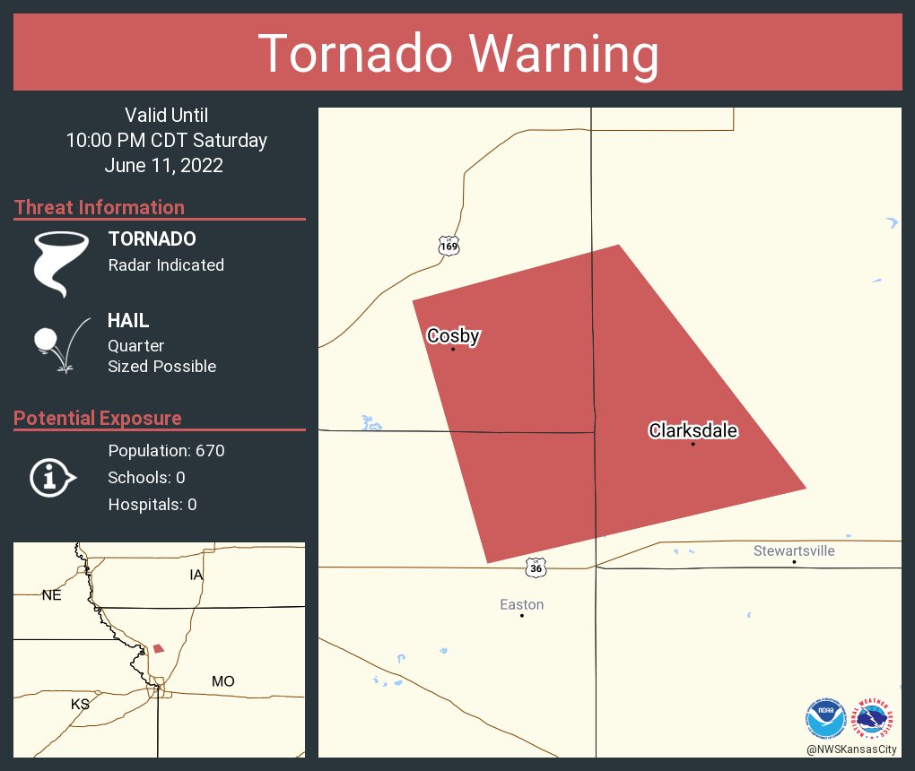 NWS Tornado on Twitter "Tornado Warning including Clarksdale MO and