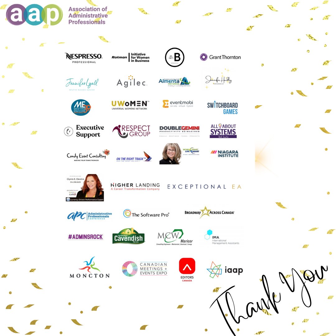 canada_aaa's tweet photo. Thank you for being part of our journey and big moments!
Sponsors 2021-2022

#CCAP #AAP #Canadianadmin #adminprofessional #professionaldevelopment #LearnGrowThrive #innovation #leadership #AssociationAdministrativeProfessionals https://t.co/6v2T0jPddy