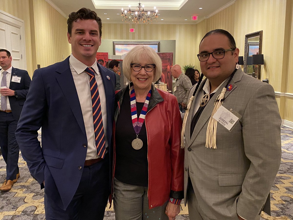 GuySBarker's tweet photo. Humbled to speak to United for Oklahoma tribal leaders on our campaign and tribal sovereignty. Great seeing my former boss, J. Noma Gurich. Very proud of Chairman and my mother, for educating Oklahomans on the importance of tribal history and relations here in Oklahoma! https://t.co/asHsu3IrwA