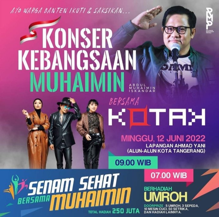 TutiLes20147383's tweet photo. "Konser Kebangsaan"Group*Band Kotak*Salah satu Lagu Hit Band Kotak adalah:"Haters" (Pembenci) #apakabarhaters 
@cakimiNOW
 _"Prgilah para pembenci,hilangkan dendam &amp; iri hati,politik damai,stop nyinyir dan bullyan,berpolitik dg riang gembra,saatnya berkolaborasi,stop polarisasi"_ https://t.co/RAshPBAr6W