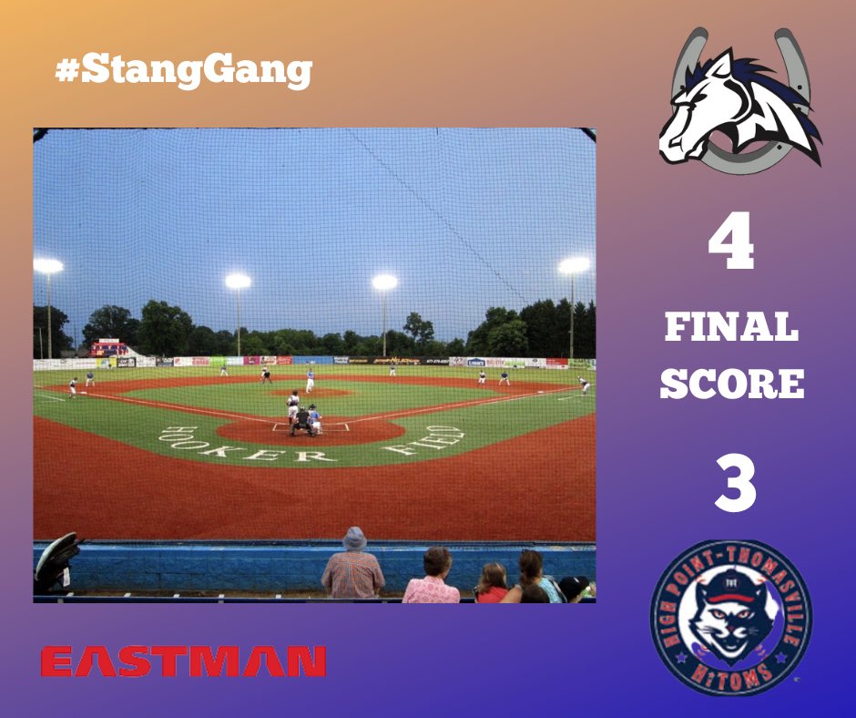 MVilleMustangs's tweet photo. The Martinsville Mustangs battle against the @HTHiToms and take home a 4-3 WIN! #StangGang https://t.co/y4y4ou7QPH