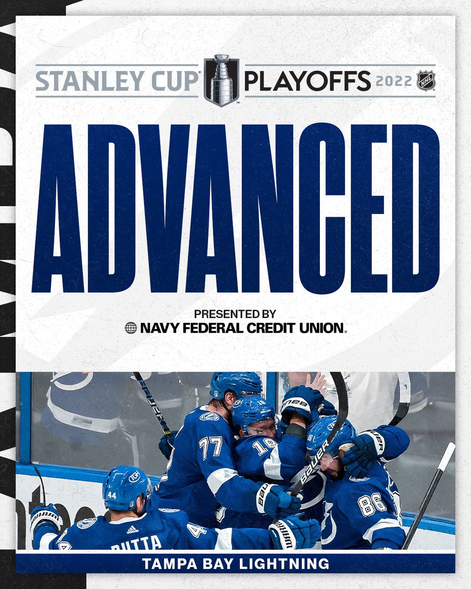 NHL's tweet photo. THE HUNT FOR THE THREE-PEAT CONTINUES‼️

#StanleyCup Series wins presented by @NavyFederal https://t.co/X2Xc99Ml3Y