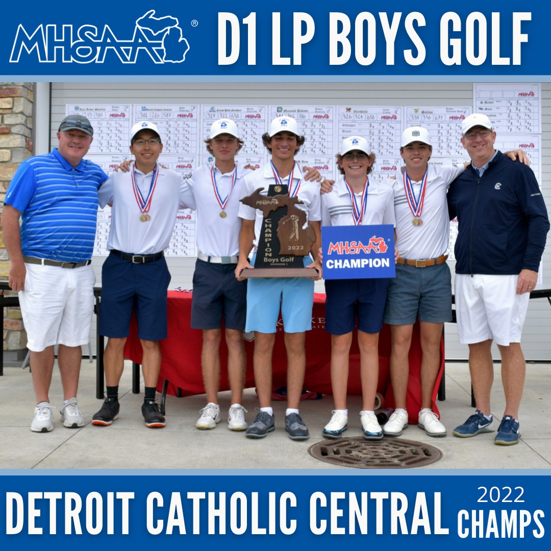 MHSAA's tweet photo. ⛳️D1 LP BOYS GOLF FINALS⛳️
DCC Moves Up From 2nd Last Year to 1st This Time with Sizzling Saturday!🏆⁣ 
➡️ https://t.co/1DR8HNTmyS 👀
#golf #finals #congrats #champions #MHSAA https://t.co/wxxGhiS3a1