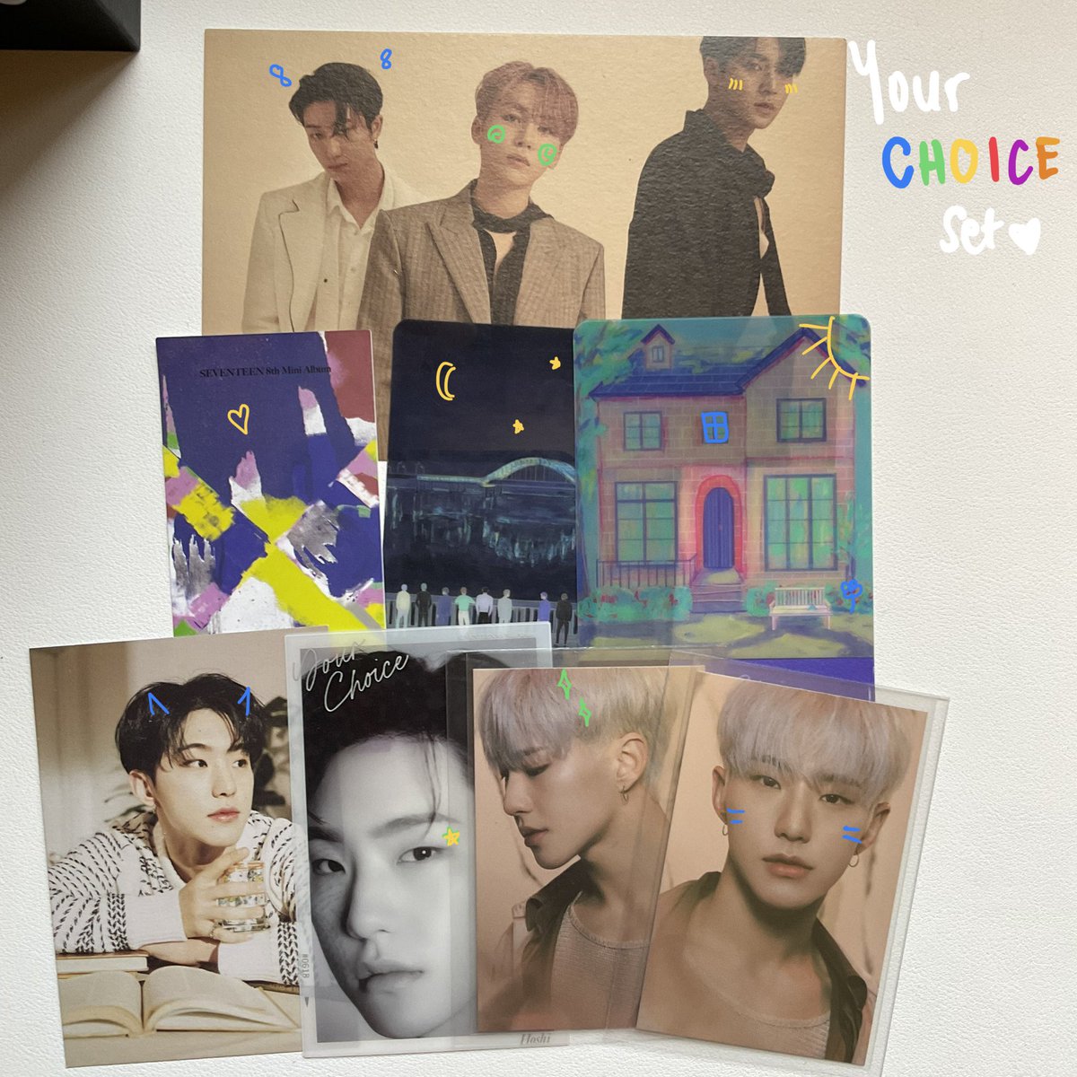 aeouis's tweet photo. to celebrate hoshi's birthday 🐯 i'm doing a small giveaway ♡.ᐟ ͏͏͏͏ph only

FOUR lucky winners will get the chance to bring home one of these four sets! winners to be announced on 6.16! sf shouldered by me 👩🏻‍🌾

rules:
rt + like
reply #HOSHI and a picture of him!
tag @pledis_17 https://t.co/UUbnRnSpSd