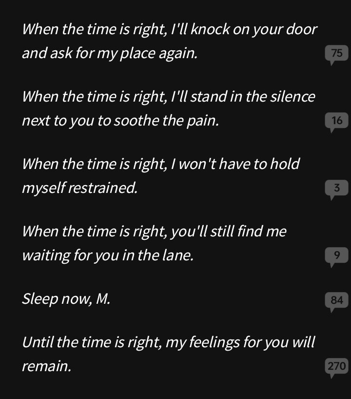 solmiraeuraia's tweet photo. When is the right time? :(
#MWCLAChapter11 https://t.co/6Afe16EXdy