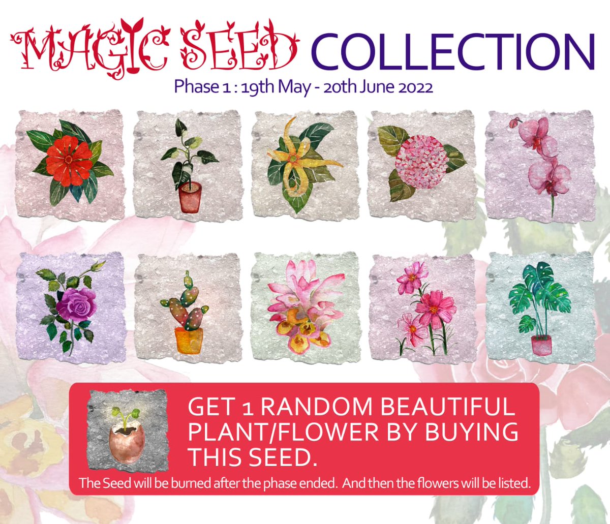 kadeknovi_art's tweet photo. 💐MAGIC SEED COLLECTION 🌷
GET 1 RANDOM BEAUTIFUL PLANT/FLOW FOR FREE BY BUYING THE SEED!
THE SEED #1
🌺 69/100 Eds - 0,3Tez
🎄 https://t.co/RN22fr6y2L
Magic Seed by @kadeknovi_art & @suma_story
thank you for all collectors 💐
#NFTs #magicseed #watercolor #NFTcommunity https://t.co/c8piJBTMiz