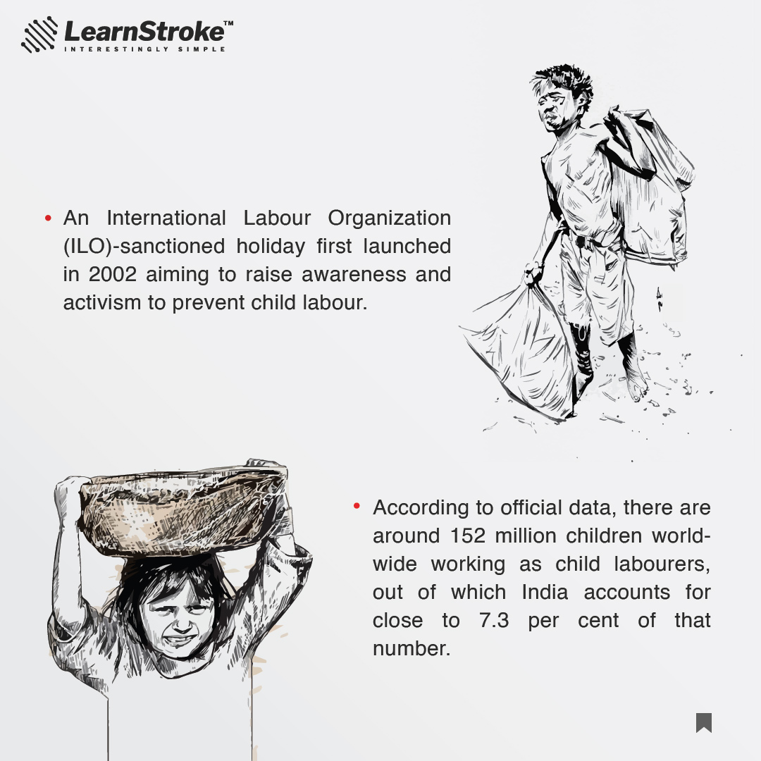 "Children shouldn't work in fields, But on dreams"
World Day Against Child Labour

#WorldDayAgainstChildLabor #learnstroke  #ChildLabour #childcare  #India  #CivilService  #civilservices  #UPSC  #IAS