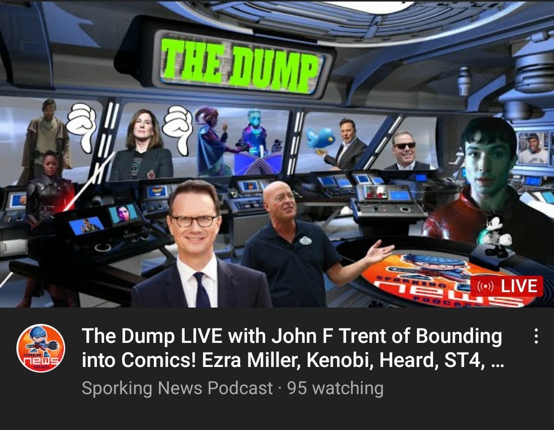 GNinjuh's tweet photo. #TheSaturdump 🔴LIVE w/#JohnFTrent
Of #BoundingIntoComics
#EzraMiller | #Kenobi | #AmberHeard | #ST4
DUMPING:
@SporkingP
@CultureCasino
@JayneTheory
@gospel_tha
@BoundingComics
@MADchismo
@MrGrantGregory
@RynoRaging
@greatTMF
#TheDump
https://t.co/Rc5lsk7nV3 https://t.co/4vZPUcIdwx