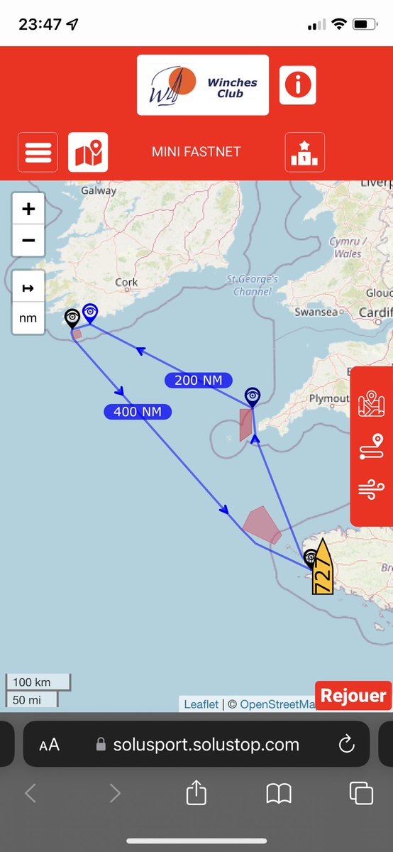 objectifocean's tweet photo. Go parée pour le #MiniFastnet 🥳

Départ à 8h pour une longue balade Irlandaise avec @williamjezequel et son 727 ⛵️

Carto -> https://t.co/1vNeT0ZXnn https://t.co/6JCzM2LV59