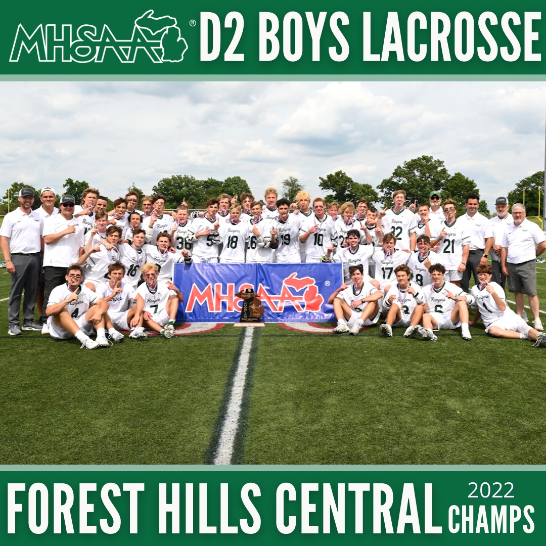 🥍 D2 BOYS LACROSSE FINALS 🥍 
D2 Final Features Defense, But Forest Hills Central Breaks Away!🏆⁣ 
➡️ ow.ly/AGFc50JvpTW 👀
#lacrosse #finals #congrats #champions #MHSAA <a href="/fhcrangers/">FHC Rangers</a>