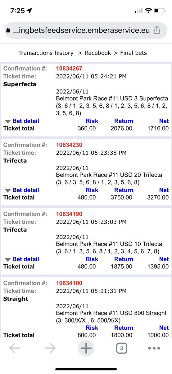 Mike81673350's tweet photo. Shoutout to @YouBetterYouBet. Combined the Belmont picks from @MarcMalusis and @Somobomb18 to hit the winner, ex, tri, and super. Always appreciate the info, keep it up https://t.co/O1LERNhswL