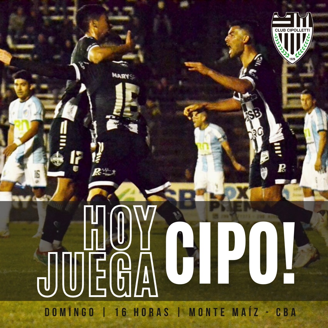 HOY JUEGA CIPO 🙌🏼💪🏼

• DOMINGO • 16 HORAS • MONTE MAÍZ - CÓRDOBA •

#VamosCipo⚫️⚪️⚫️