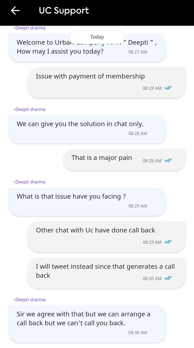 hvnk's tweet photo. There is no option in the #uc app to request a callback, we can only chat with customer care who refuse to call back.
#unprofessional
See attached screenshot for details before contacting us
@UC_Assist https://t.co/LNV81fSqs2