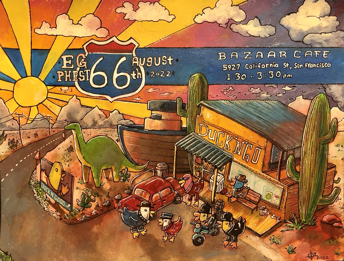 DucksWithPants's tweet photo. A closer look at that #EGPhest 6 artwork by Oscar Plizga (aka @LonelyDingo) https://t.co/HsFkLhkYdU