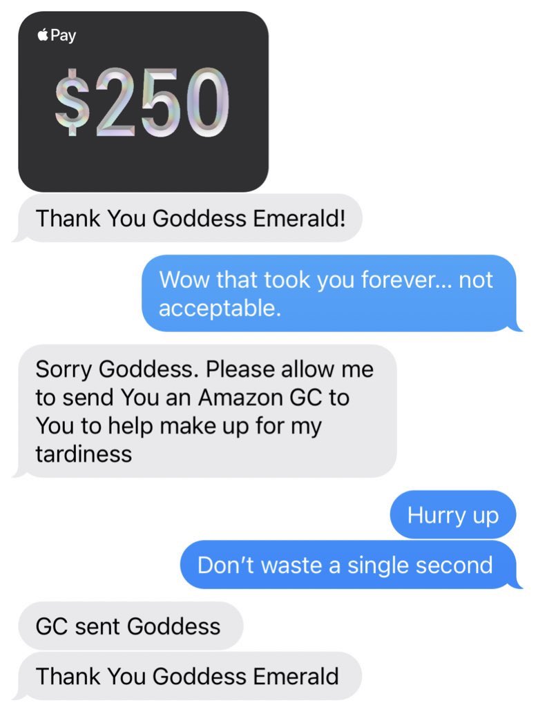 goddess_emerald's tweet photo. Life lessons for him - $500 for me 💵 https://t.co/PKApshiiIz