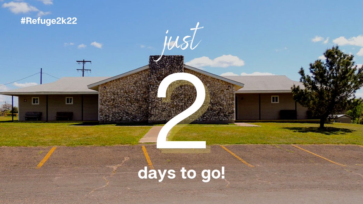 ONLY. TWO. DAYS. AWAY!!!
Just think, after you worship at your church tomorrow, you'll be able to come and do so with us all week -- plus enjoy all the other amazing things camp has to offer. We can't wait to see you! #Refuge2k22