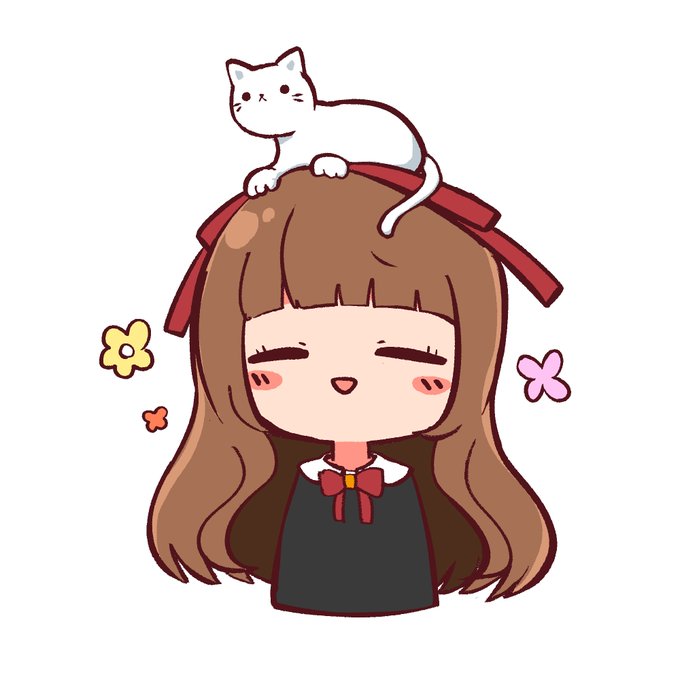 「蝶ネクタイ cat on head」のTwitter画像/イラスト(新着)