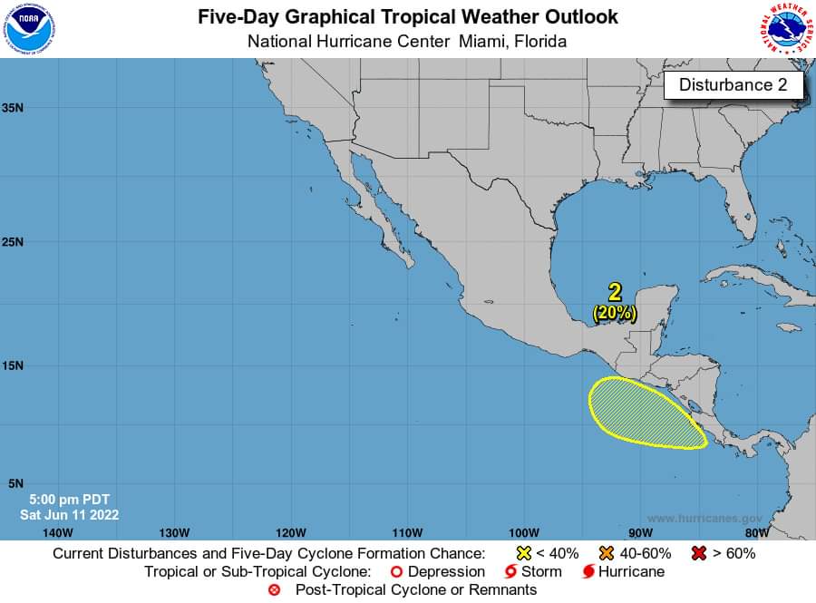 CREN_YN1YN's tweet photo. SER/GREMNIC
#Alerta 
Una baja presión podría formarse al sur de Centroamérica y el Centro Nacional de Huracanes le da 20% de ser un ciclón tropical en 5 días. Muy posiblemente se acerque a Guatemala la próximasemana.Independientemente de su desarrollo. https://t.co/mKmGDts5Ws