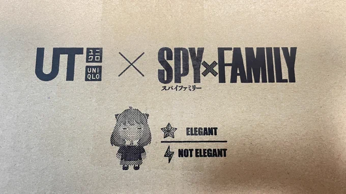 ユニクロで服買ったらスパイファミリーの箱で来ました 
