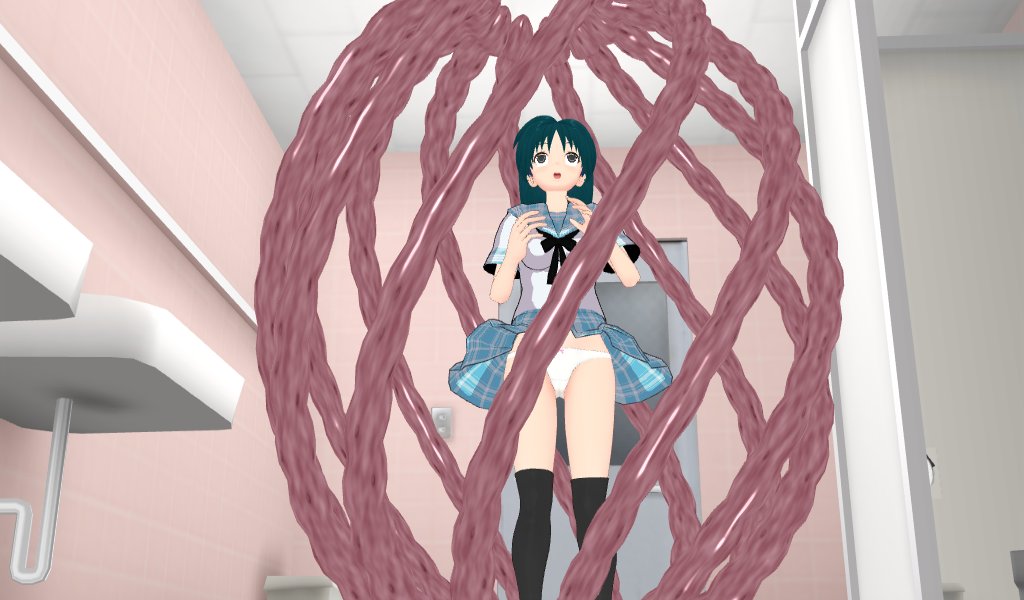 またカス子を2時間ほど弄ってpixiv用の寄生触手洗脳ネタの画像を作ってたけど、JK捕獲シーンのボツ案を供養投稿
この触手の檻みたいなMODを使ってみたかったんだけど、捕まえる時は相手に抵抗や悲鳴をあげさせない有無を言わさずなやり方が良いかなと思ったのでボツ 
