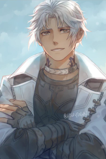 thancred is hard to draw and i don't know why >-)o 