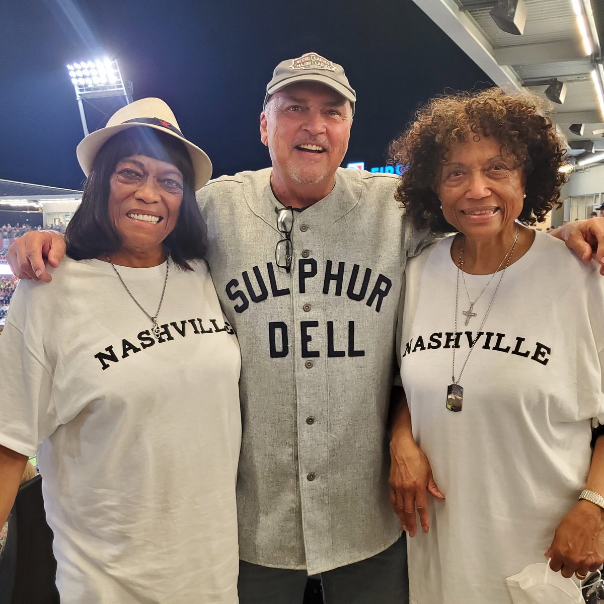 Had a great night at the ballpark with Rosilyn Brown and Joyce Thompson as the <a href="/nashvillesounds/">Nashville Sounds</a> honored their dad, <a href="/baseballhall/">National Baseball Hall of Fame and Museum ⚾</a> member and Negro League star, Turkey Stearnes <a href="/FirstHorizonPrk/">First Horizon Park</a>