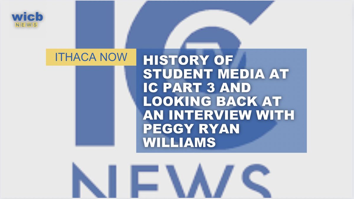 Tune into #Ithacanow where News correspondents Michael Memis and Christian Maitre present the third episode of their series on history of student media at Ithaca College, talking about ICTV, and we play an old episode that also dives into the history of IC.