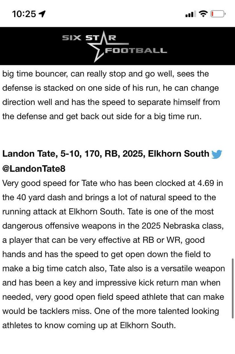 Really appreciate the write up! <a href="/6starfootballNE/">Six Star Football | NEBRASKA</a> <a href="/ElkhornSouthFB/">Elkhorn South Football</a>