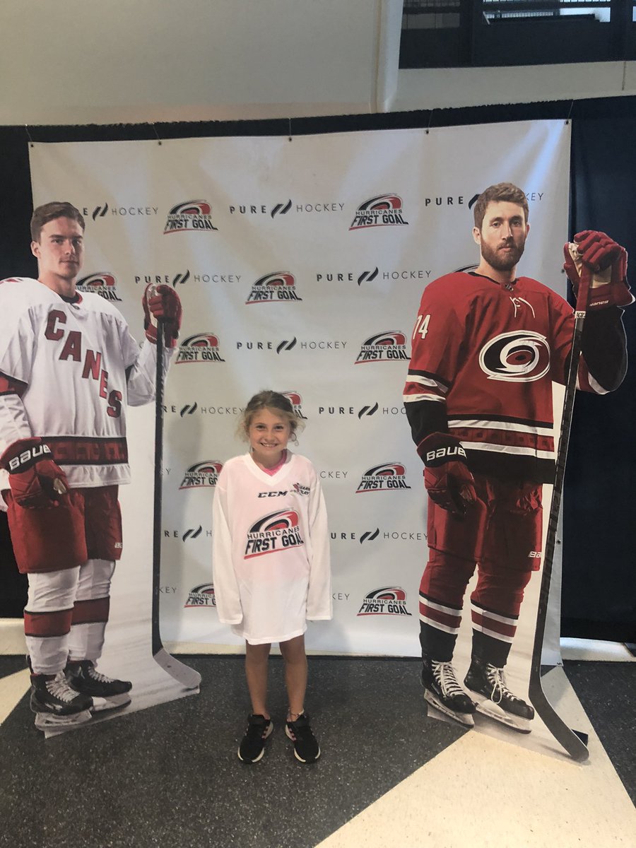 sheadia1's tweet photo. Thanks @Canes for a great experience! My daughter loved getting fitted for her gear 🏒🥅 https://t.co/8gbWA3YSnO
