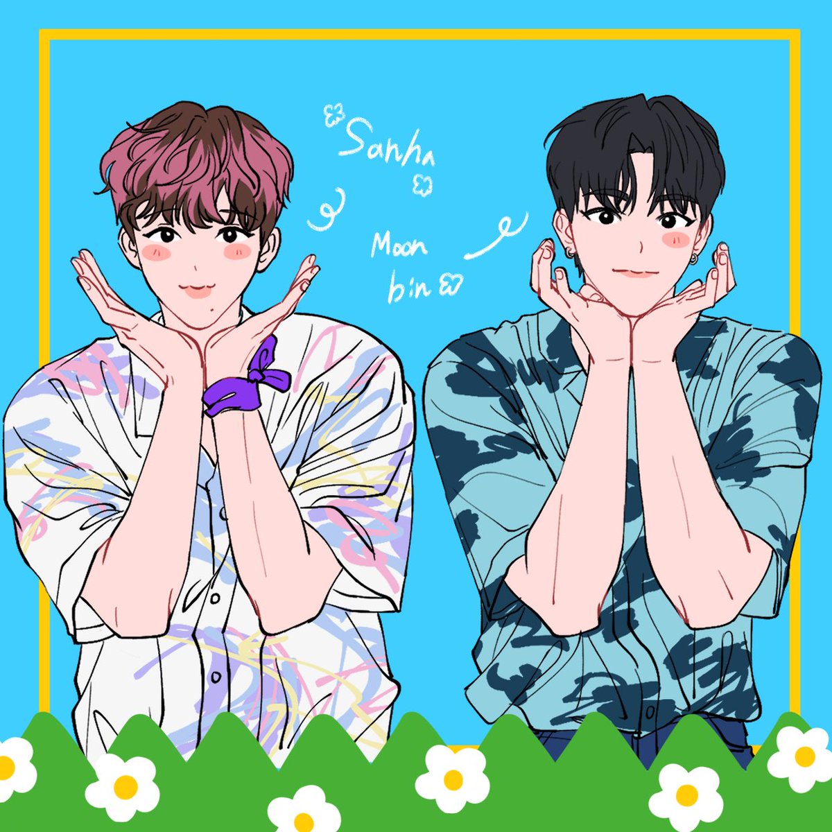 B126_321's tweet photo. 🌼🐥🐱🌼
#윤산하 #문빈 https://t.co/Hf8aeJhLiH