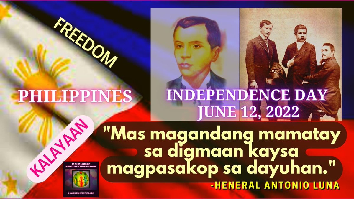 OnUsEngagement's tweet photo. "Mas magandang mamatay sa digmaan kaysa magpasakop sa dayuhan." #Twitter #onusengagementbpo #PhilippineNationalHero #HolidayPost #HappyIndependenceDay2022 #Pilipinas #Freedom #Kalayaan #HeneralAntonioLuna https://t.co/od3qwNxizU