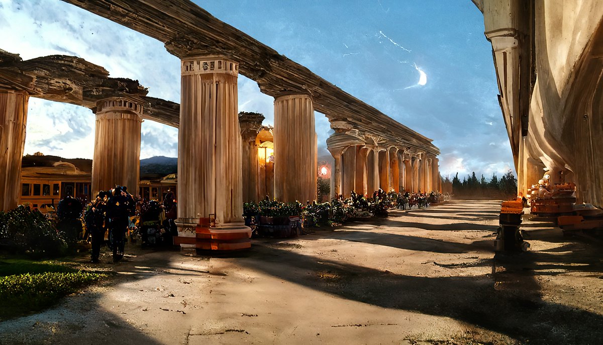 ope_Artor's tweet photo. ⭐️ Colonnade.

After sunset, it is better not to stay here. They say that at night the ghosts of the dead Romans often appear here.

✅ 1 / 1 editions
✅ 4 $XTZ

https://t.co/285eDiZ3oT

🌈 🔹 🏵️

#aiart #nft #cleannft #objktcom #tez #tezos #tezosart #tezosnfts #tezoscommunity https://t.co/8CfruewOXM