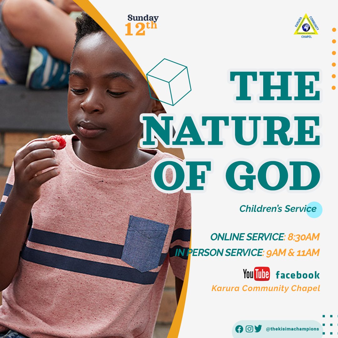 thekisima's tweet photo. In a few minutes😊

We'll be live on YouTube and Facebook at 8:30am and on our in-person services at 9am and 11am🌞 make sure you tune in so won't miss out🙏🏃🏃

#childrenministry
#sundayschool
#children
#whatisGodlike
#whoisgod
#thenatureofgod https://t.co/yA4IfurEyX