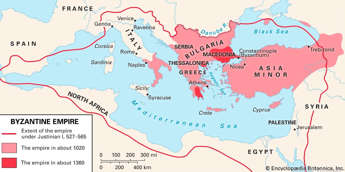 12. Near Persia, in the West, there was Byzantium. Just like Persia, Byzantium also lost spectacularly to Islamic armies but unlike Persia it didn’t lose its capital Constantinople. But the way to the West was open.