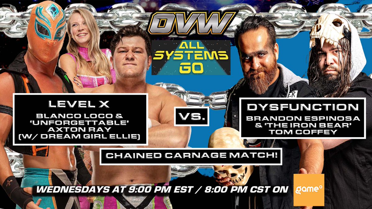 MrPEC_Tacular's tweet photo. THIS MORNING 9/8c all throughout the US AND CANADA...
On ANTHEM'S AWESOME @GamePlusNetwork...
Catch up on TV's HOTTEST Wrestling Show @ovwrestling with our 2 Hour sPECTacular known as #OVWAllSystemsGo!
Then WEDNESDAY NIGHT 9/8c, see a BRAND NEW OVW to witness all the fallout! https://t.co/PrhV8vytHP