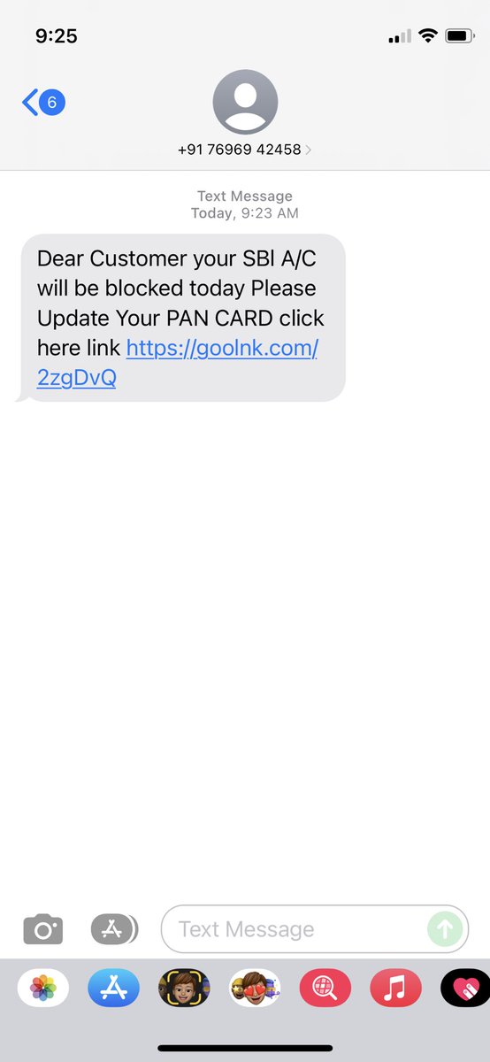 asligrahak's tweet photo. @TheOfficialSBI @Cybercellindia have been getting these messages from scammers. It’s a phishing website. Please take action against number +91 76969 42458 https://t.co/eU9tmeLwxH