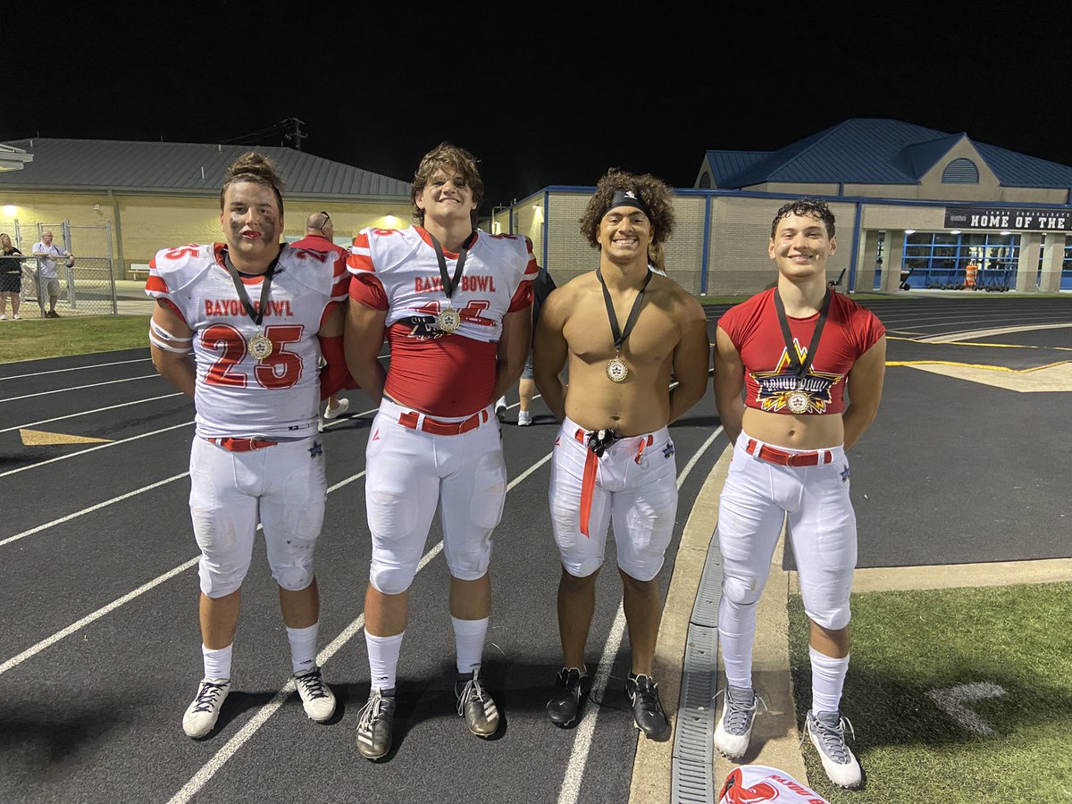 Congratulations to <a href="/joshwright_25/">Josh Wright</a> <a href="/BradyCrabtree24/">Brady Crabtree</a> <a href="/grsimore/">keewan grismore</a> and <a href="/lukevidal2/">luke.vidal</a> on the win for the East team in the <a href="/BayouBowlGHFCA/">Bayou Bowl</a> tonight!